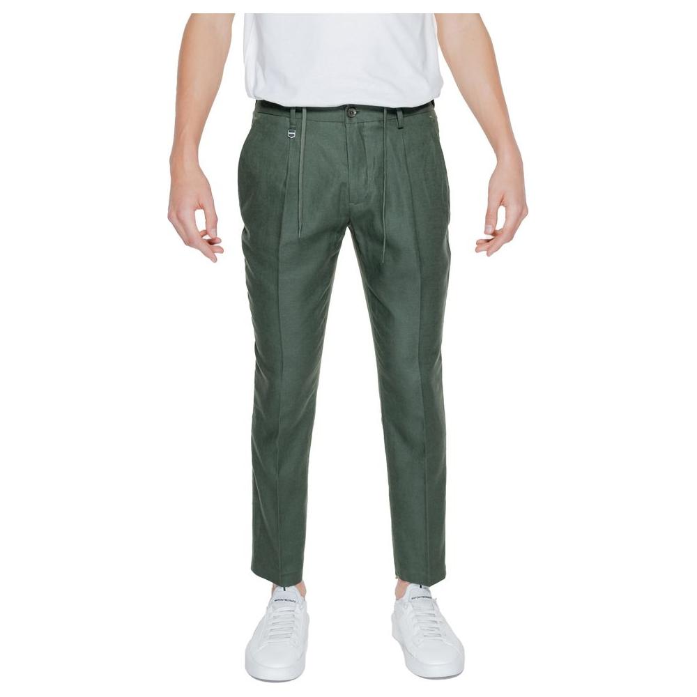 Antony Morato Green Linen Jeans & Pant Antony Morato Light Gray