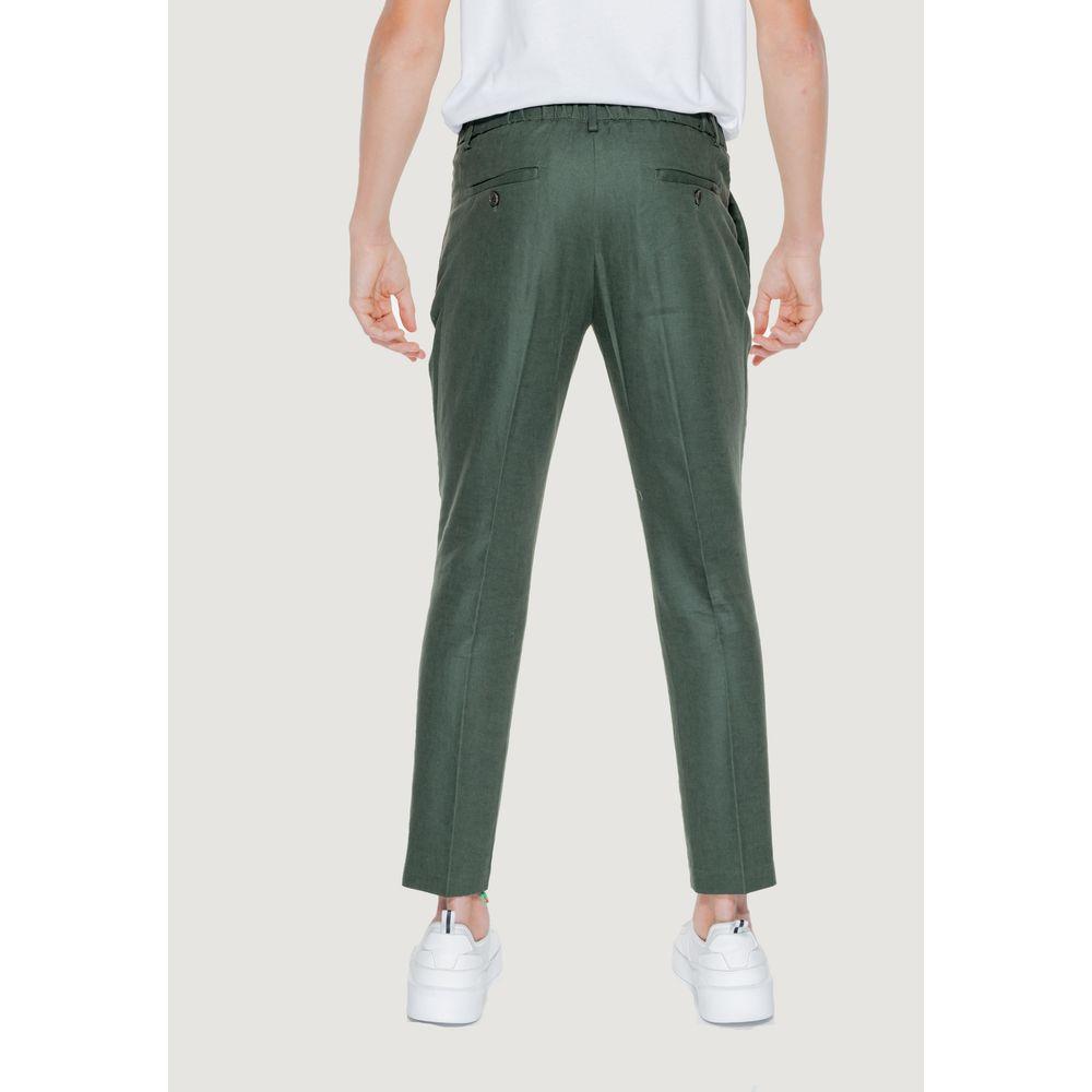 Antony Morato Green Linen Jeans & Pant Antony Morato Dark Slate Gray