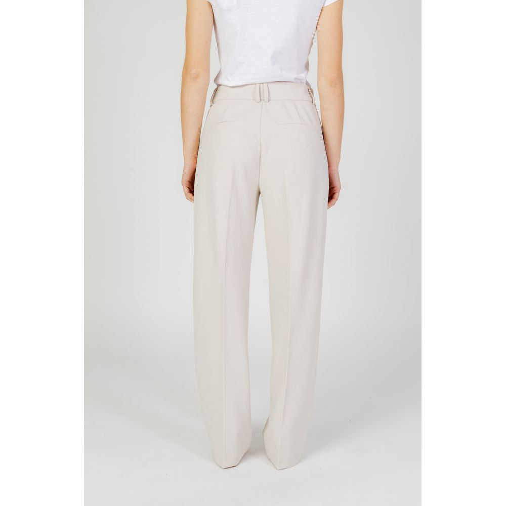 Only Beige Polyester Jeans & Pant Only Light Gray