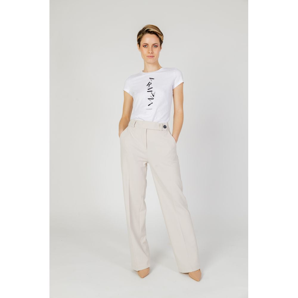 Only Beige Polyester Jeans & Pant Only Light Gray