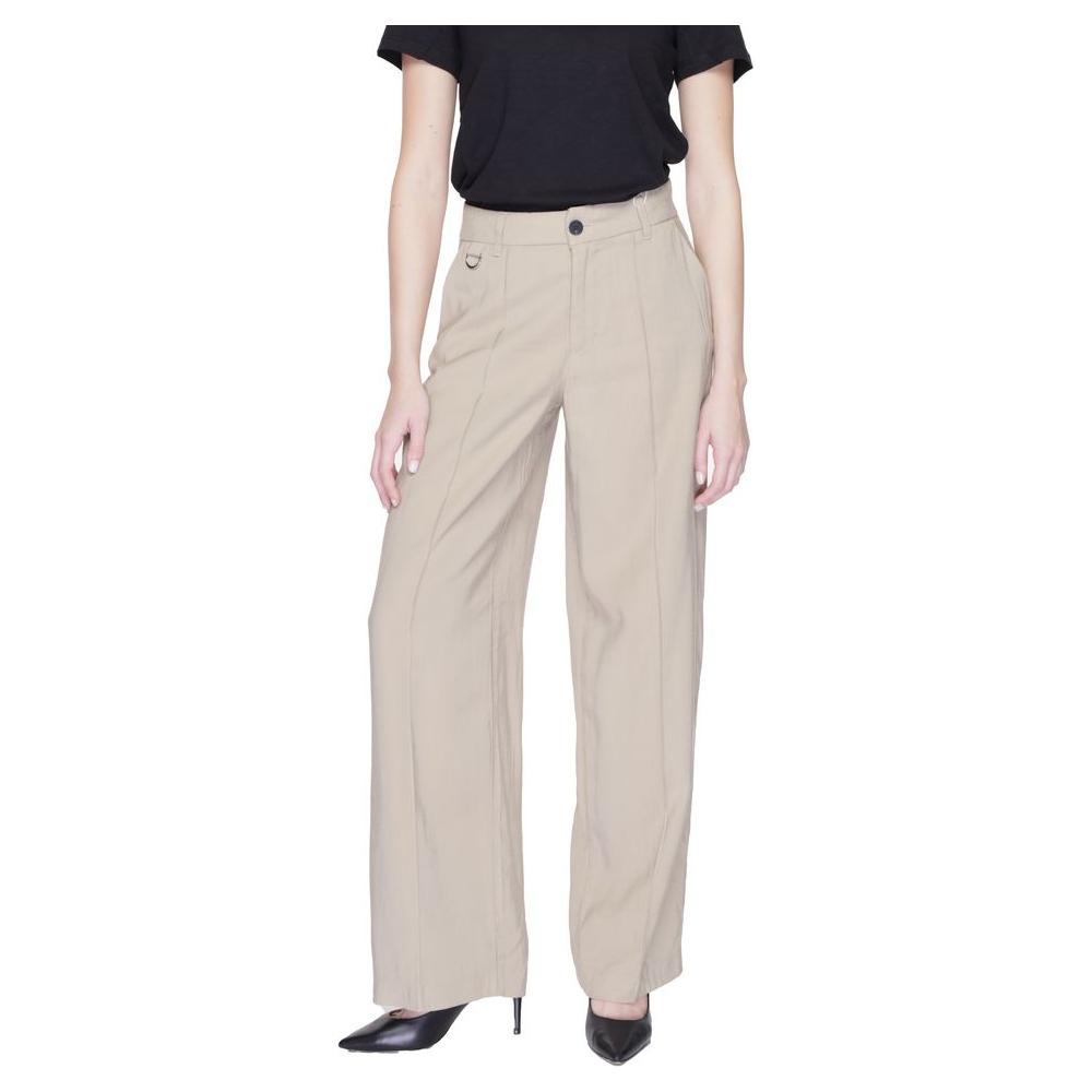 Only Beige Viscose Jeans & Pant Only Gray