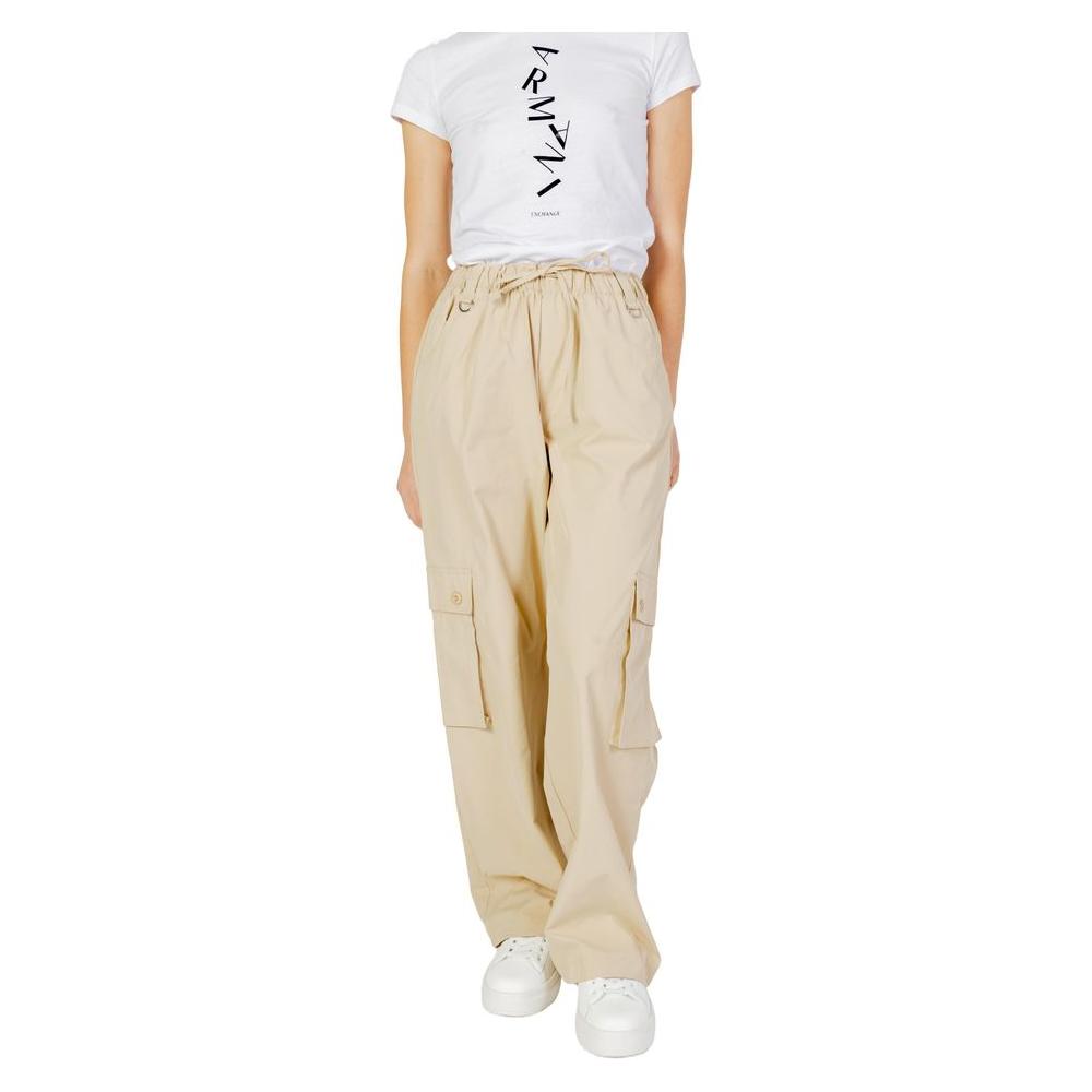 Only Beige Cotton Jeans & Pant Only Light Gray