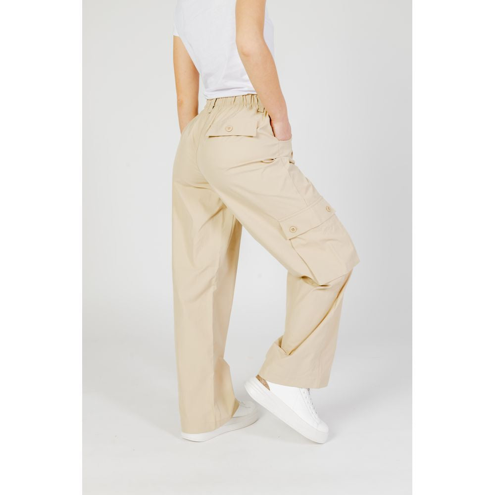 Only Beige Cotton Jeans & Pant Only Light Gray