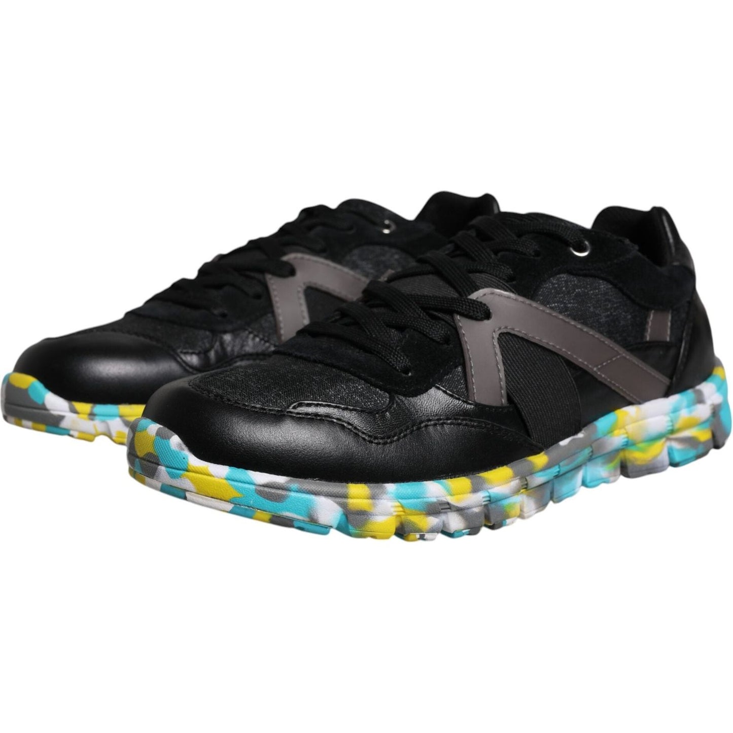 Dolce & Gabbana Black Polyester Low Top Men Sneakers Shoes Dolce & Gabbana Black