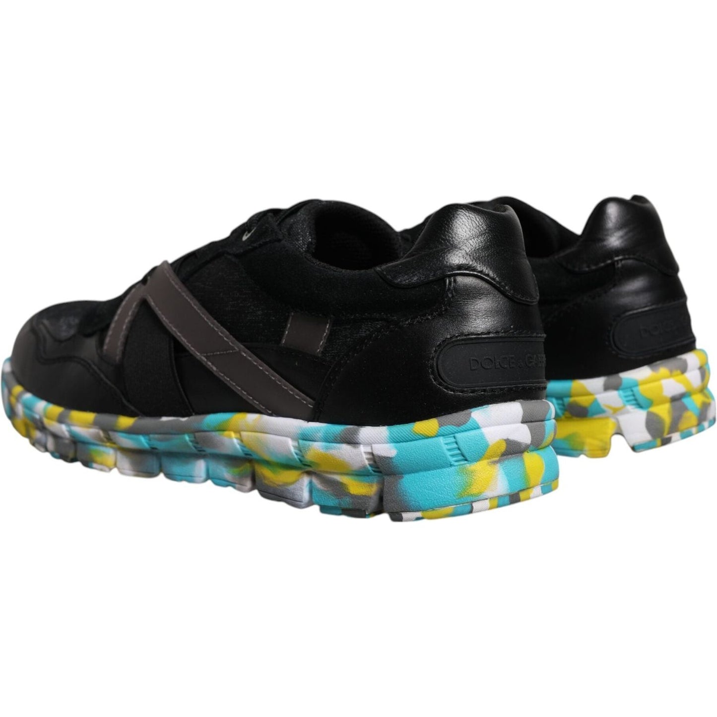 Dolce & Gabbana Black Polyester Low Top Men Sneakers Shoes Dolce & Gabbana Black
