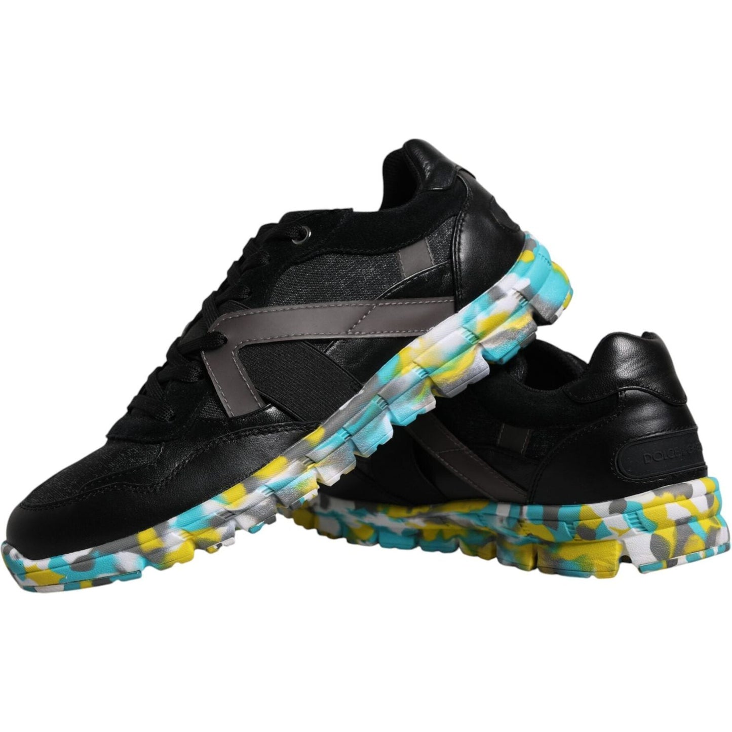 Dolce & Gabbana Black Polyester Low Top Men Sneakers Shoes Dolce & Gabbana Black