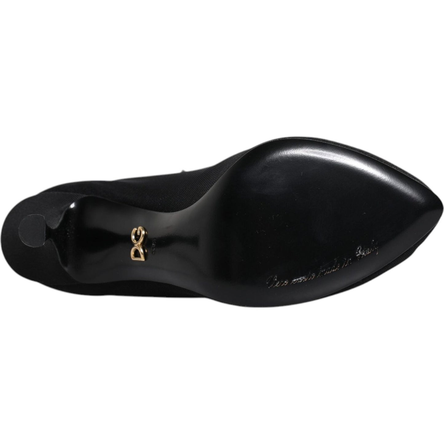 Dolce & Gabbana Black Silk Stretch Mesh Sock Boots Shoes Dolce & Gabbana Black