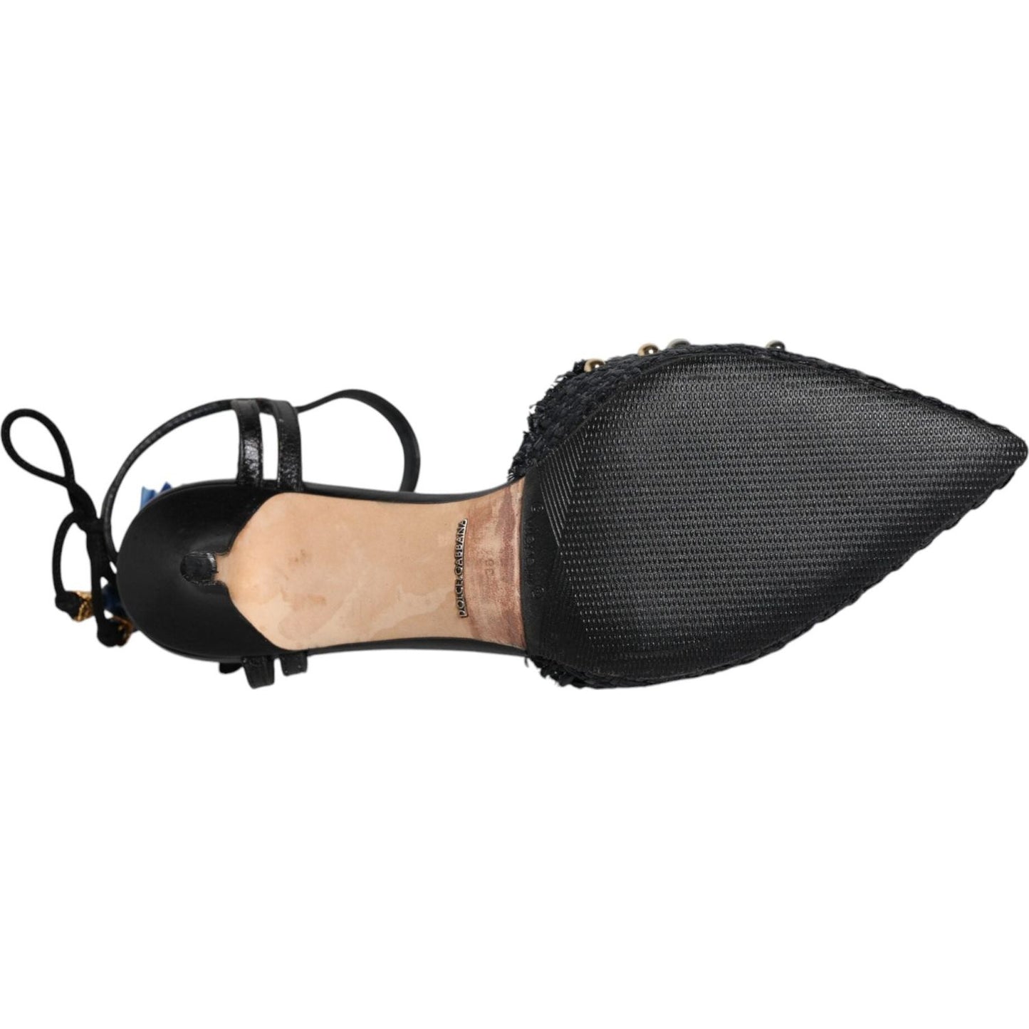 Dolce & Gabbana Black Pineapple Bellucci Heels Sandals Shoes Dolce & Gabbana Dark Slate Gray