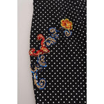 Dolce & Gabbana Black Polka Dot Sicily Crystal Pants BYX1127-1