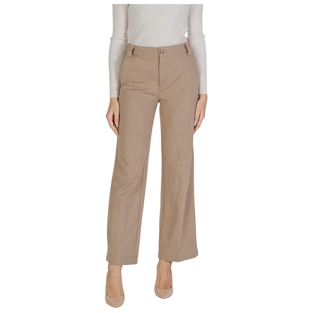 Street One Beige Viscose Jeans & Pant Street One Rosy Brown