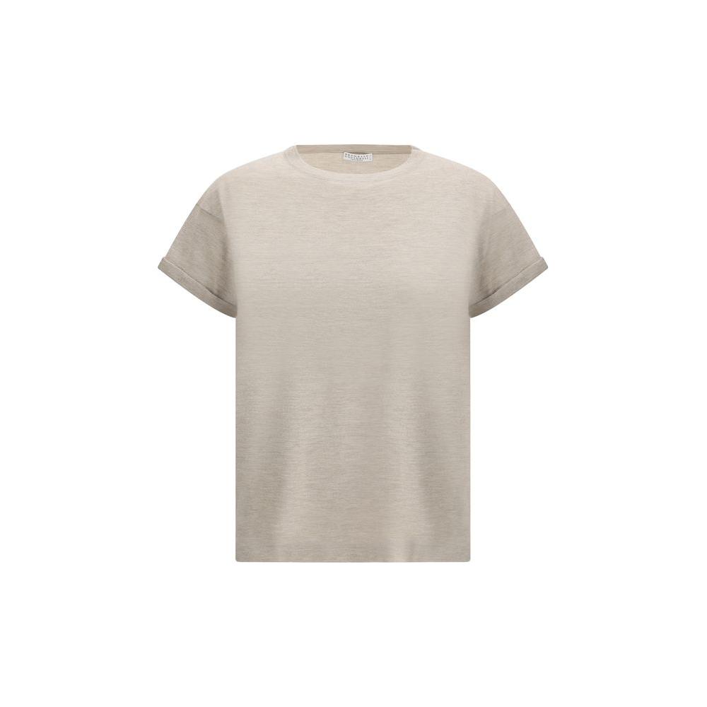 Brunello Cucinelli cashmere glitter T-shirt Brunello Cucinelli Gray