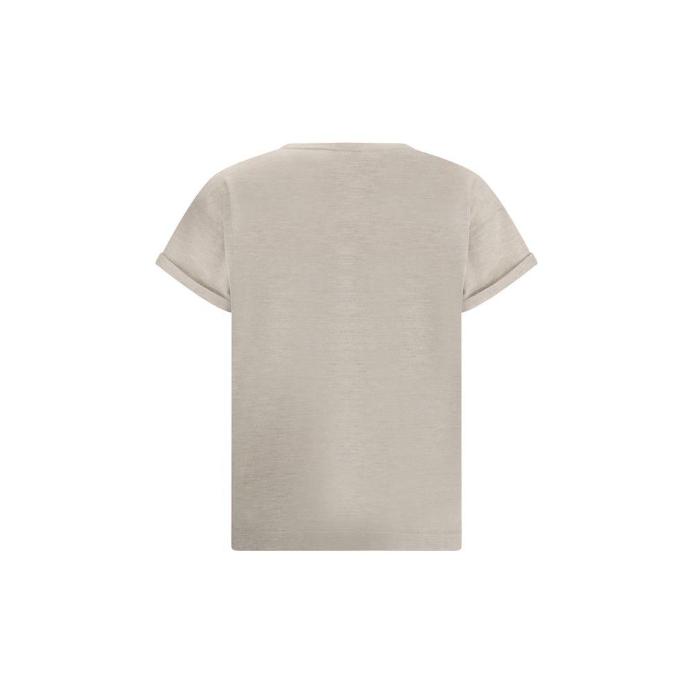 Brunello Cucinelli cashmere glitter T-shirt Brunello Cucinelli Gray
