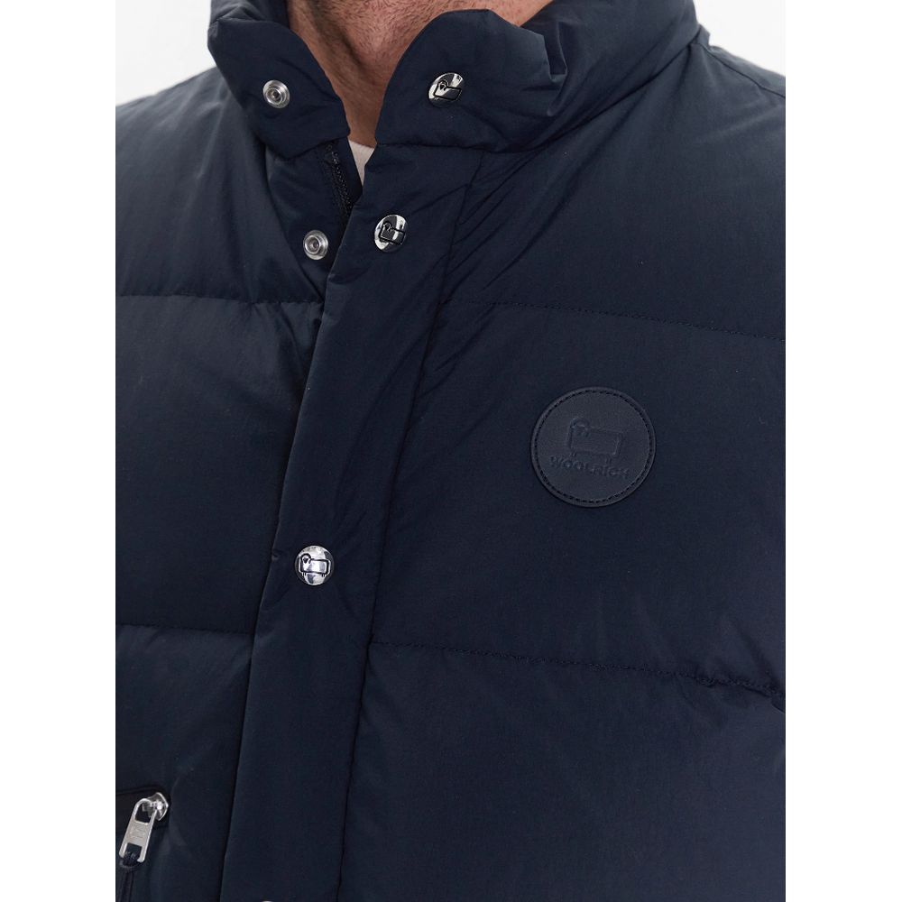 Woolrich Blue Polyester Vest Woolrich Dark Slate Gray
