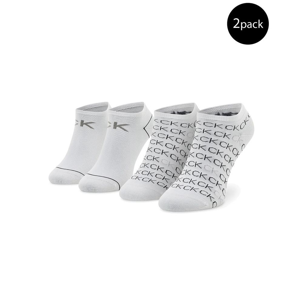 Calvin Klein White Cotton Tights & Sock Calvin Klein Light Gray