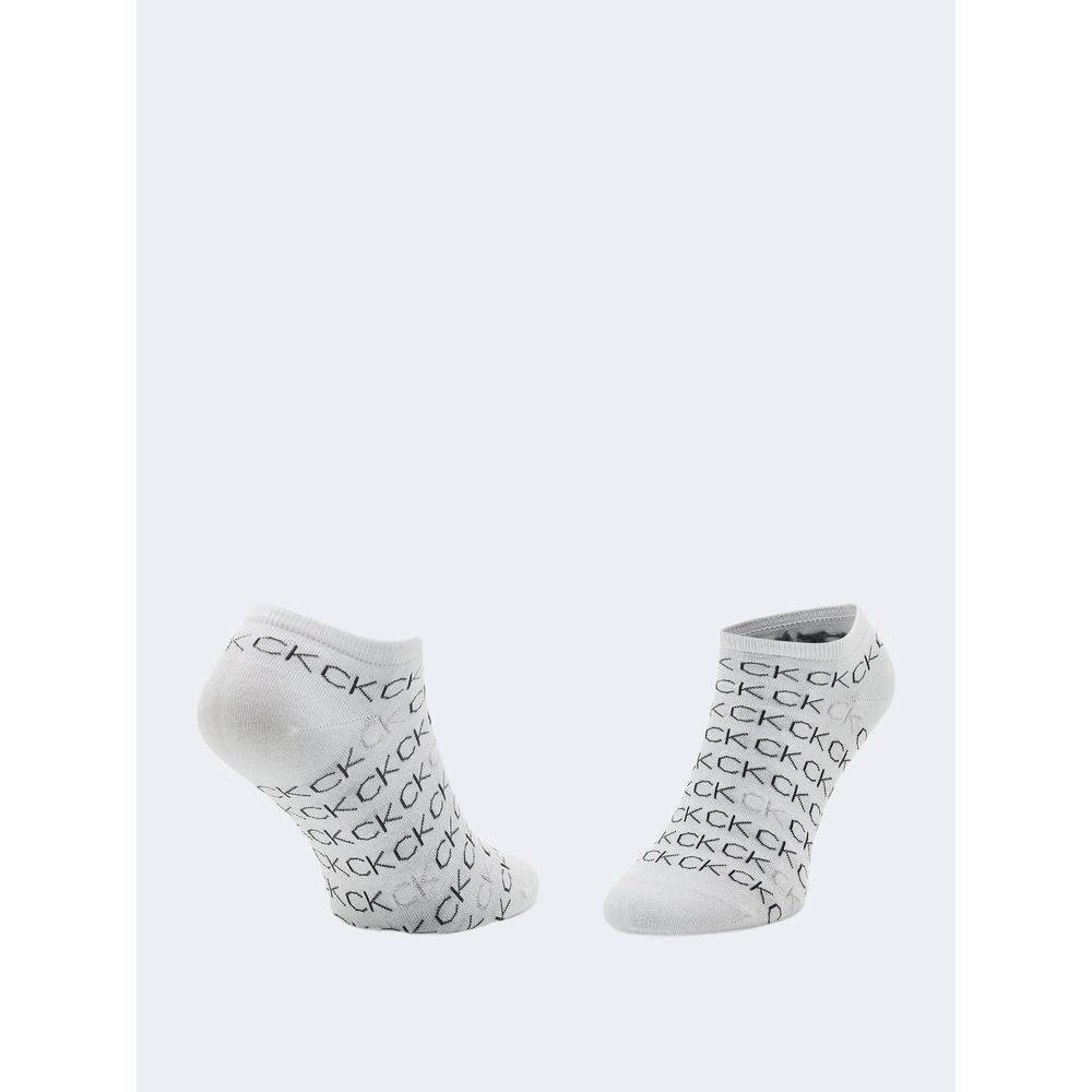 Calvin Klein White Cotton Tights & Sock Calvin Klein Lavender