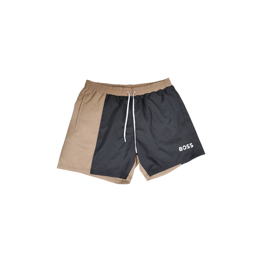 Hugo Boss Beige Polyester Swimwear Hugo Boss Tan