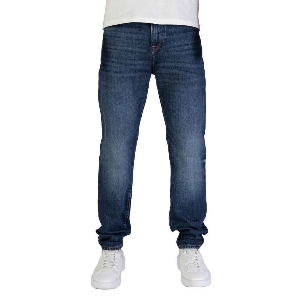 Hugo Boss Blue Cotton Jeans & Pant Hugo Boss Dark Slate Gray