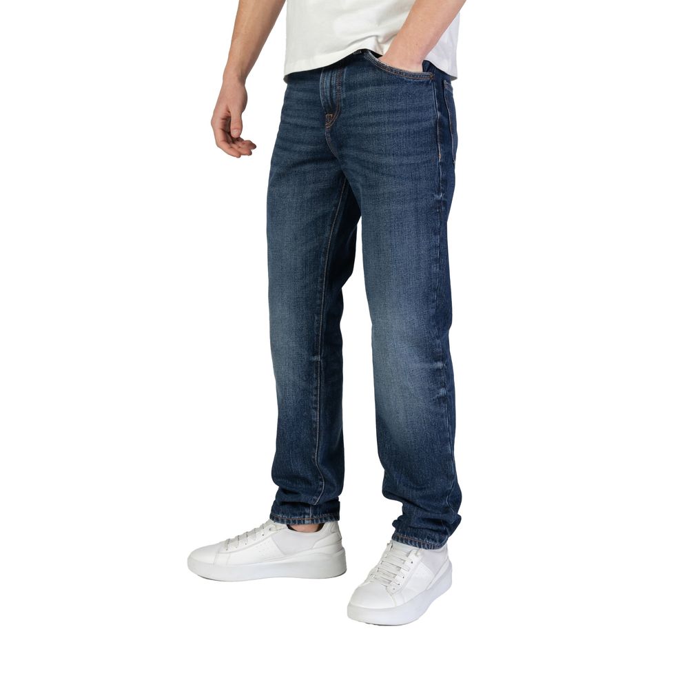 Hugo Boss Blue Cotton Jeans & Pant Hugo Boss Dark Slate Gray