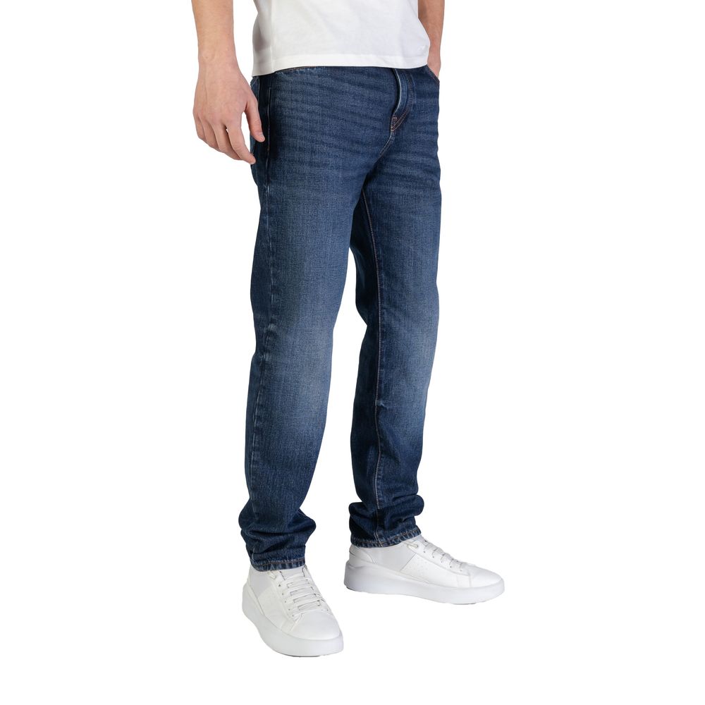Hugo Boss Blue Cotton Jeans & Pant Hugo Boss Dark Slate Gray