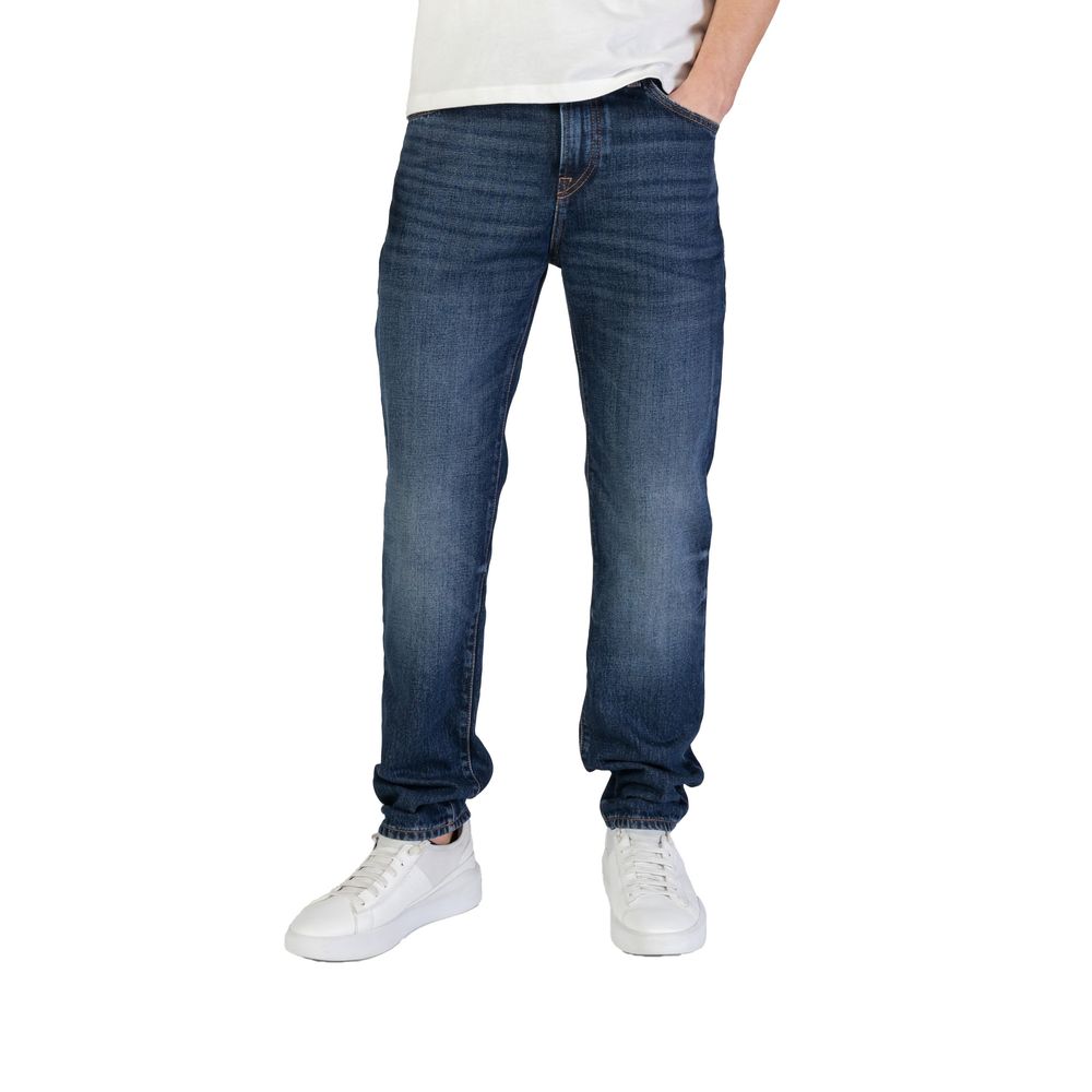 Hugo Boss Blue Cotton Jeans & Pant Hugo Boss Dark Slate Gray