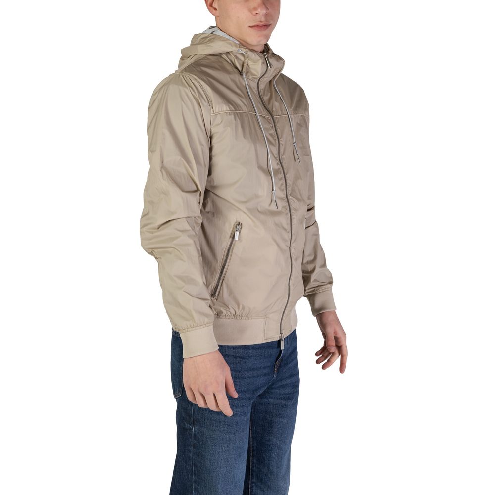Hamaki-Ho Beige Nylon Jacket Hamaki-Ho Rosy Brown