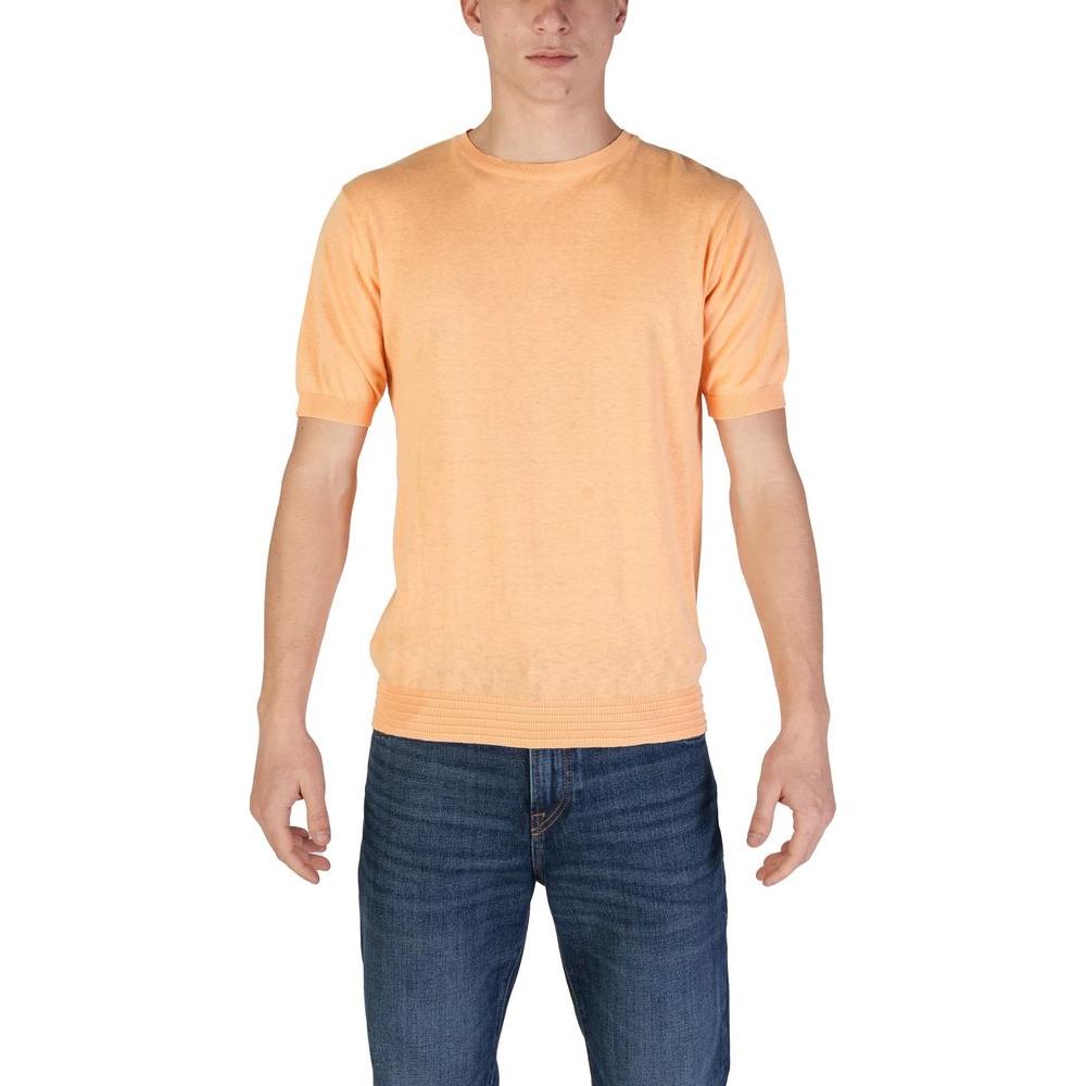 Hamaki-Ho Orange Cotton T-Shirt Hamaki-Ho Tan