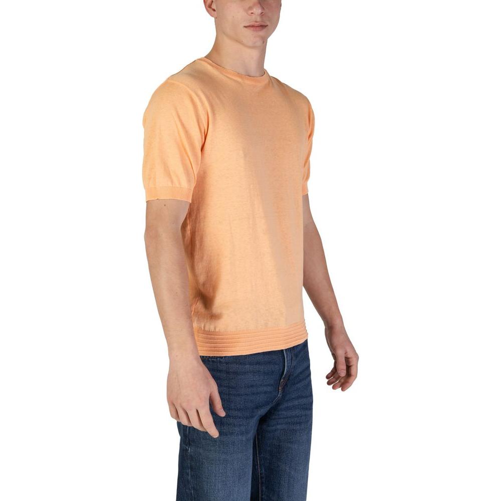 Hamaki-Ho Orange Cotton T-Shirt Hamaki-Ho Tan