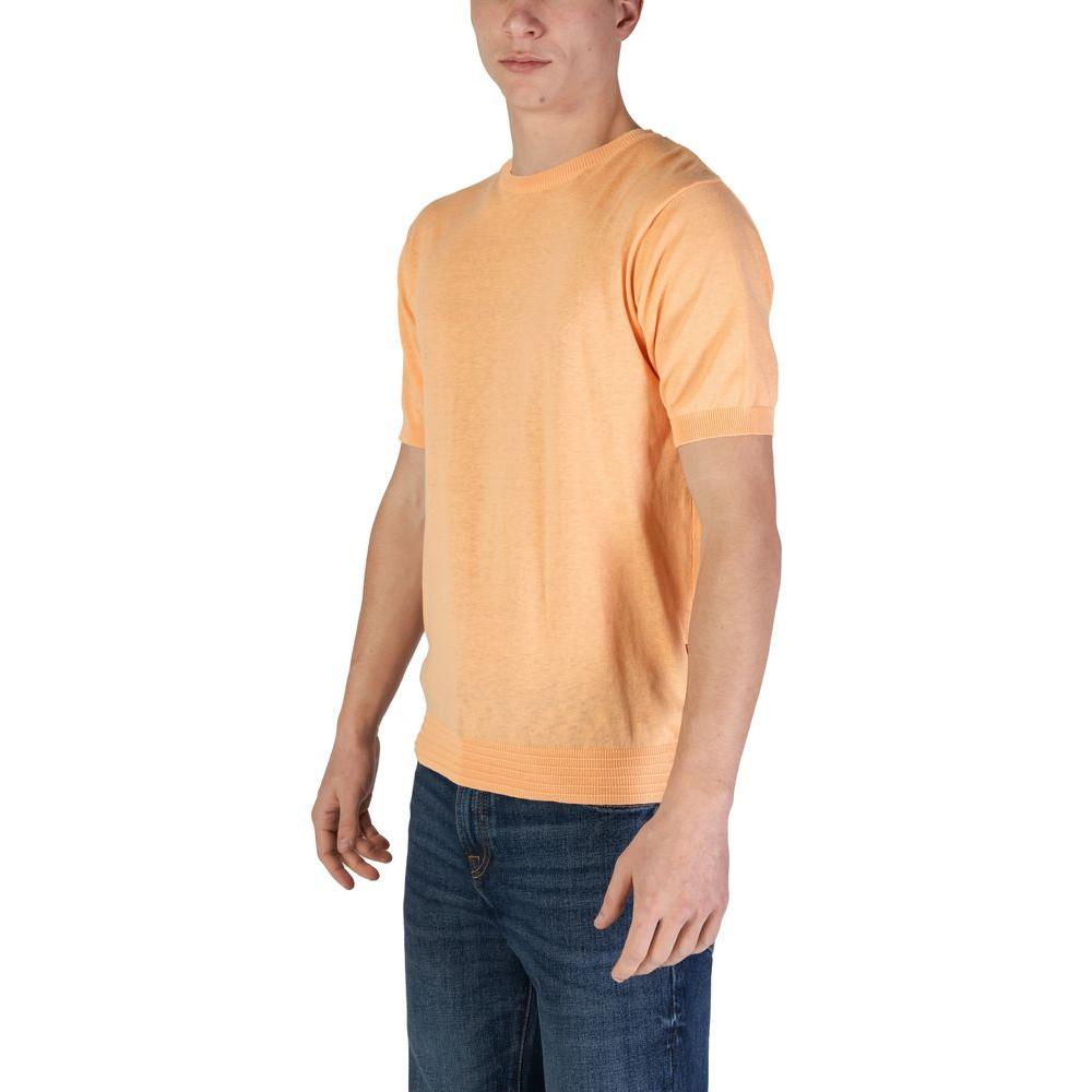 Hamaki-Ho Orange Cotton T-Shirt Hamaki-Ho Tan