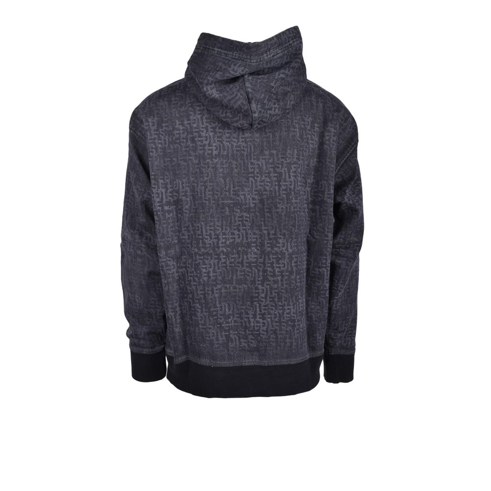 Diesel Gray Cotton Sweater Diesel Dark Slate Gray