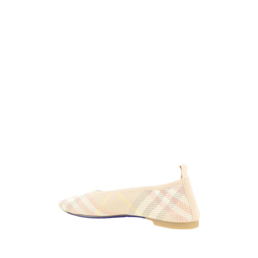 Burberry Archivio Check Ballerinas Burberry Antique White
