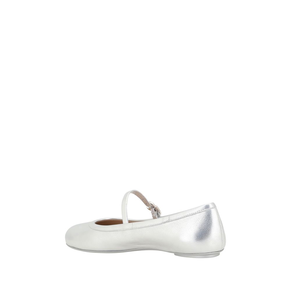 Gianvito Rossi Carla Ballerinas Gianvito Rossi Light Gray
