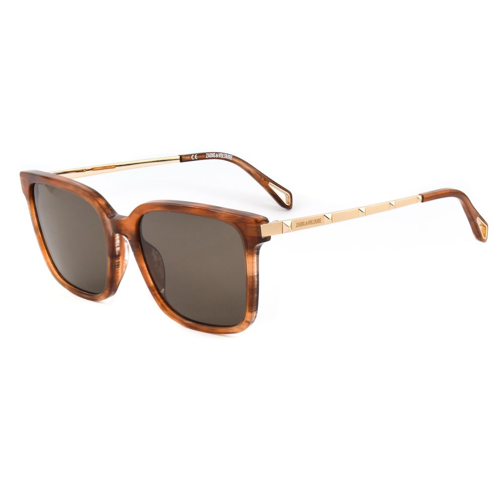 Zadig & Voltaire Brown Acetate Sunglasses Zadig & Voltaire Dim Gray