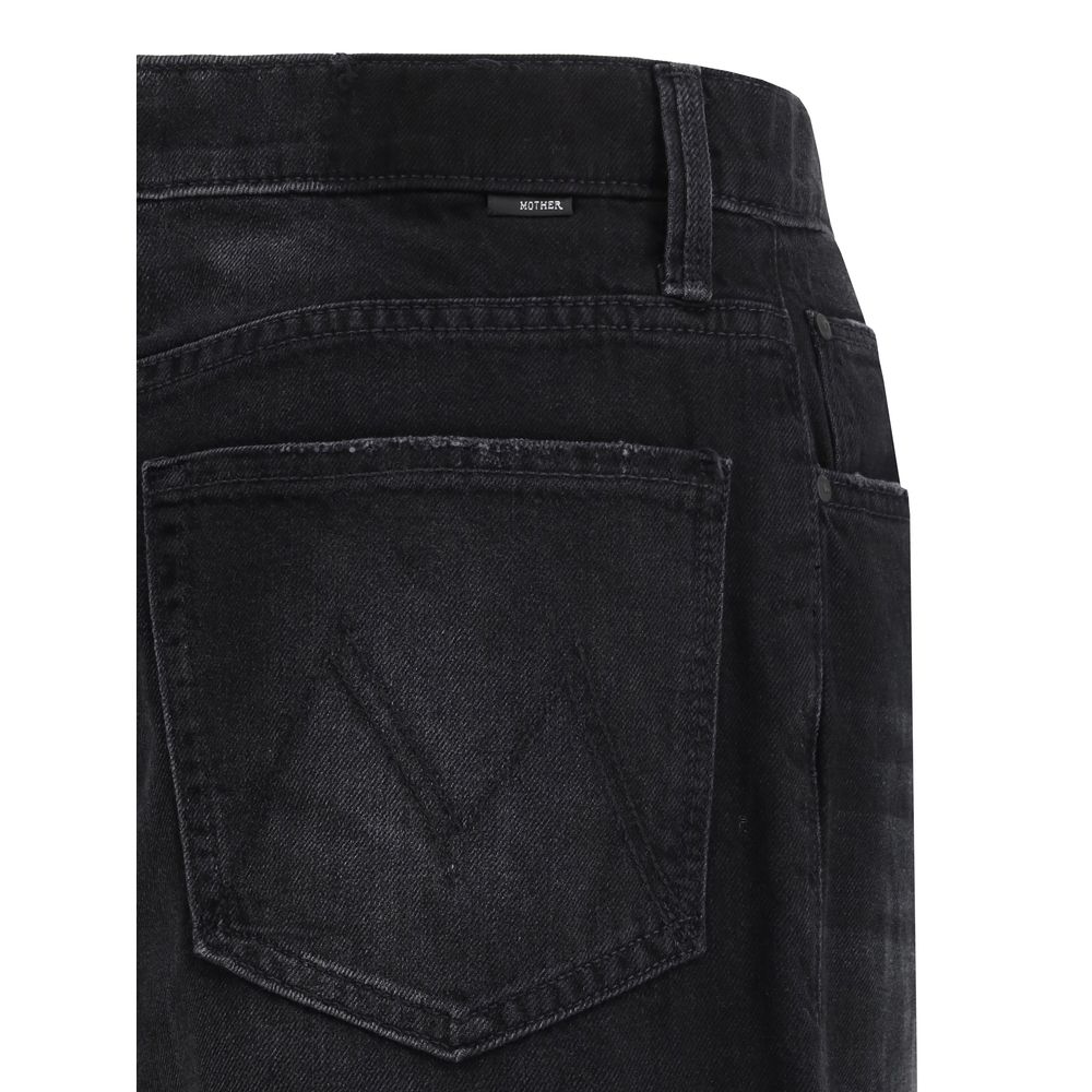 Mother Denim The Spinner Zip Sneak Jeans Mother Denim Black