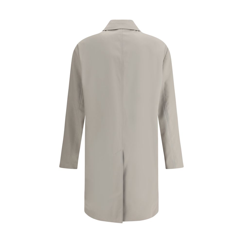 Burberry Breasted Coat Burberry Dark Gray