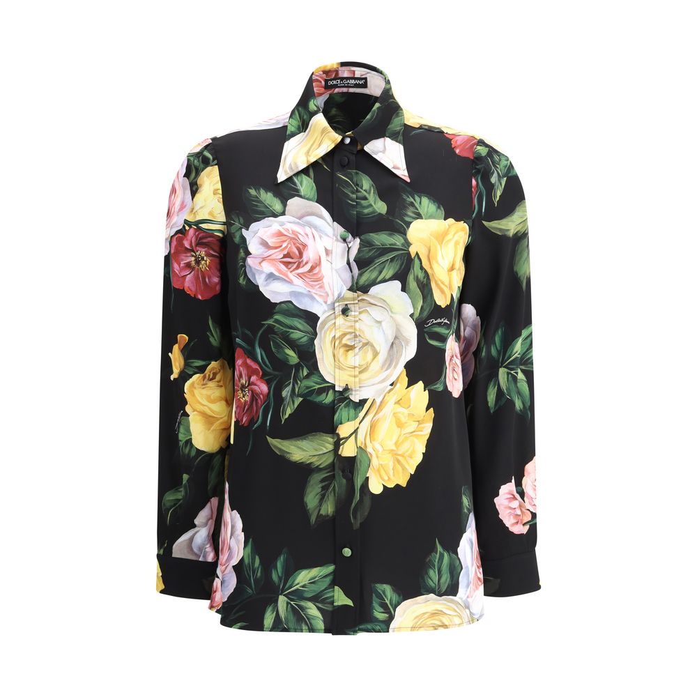 Dolce & Gabbana Rose and peony print Shirt Dolce & Gabbana Wheat