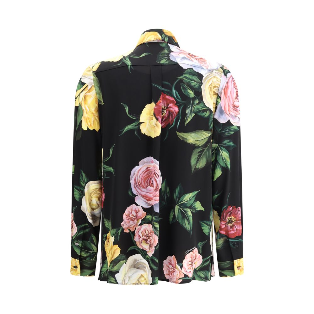 Dolce & Gabbana Rose and peony print Shirt Dolce & Gabbana Tan