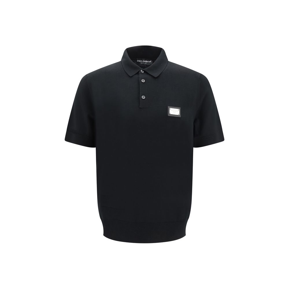 Dolce & Gabbana Logoed Polo Shirt Dolce & Gabbana Black