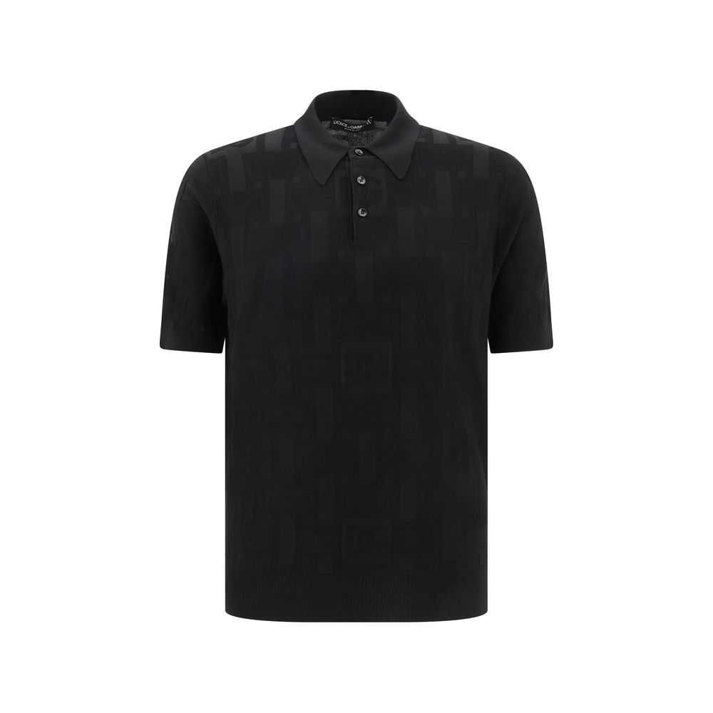Dolce & Gabbana Silk Polo Shirt Dolce & Gabbana Black