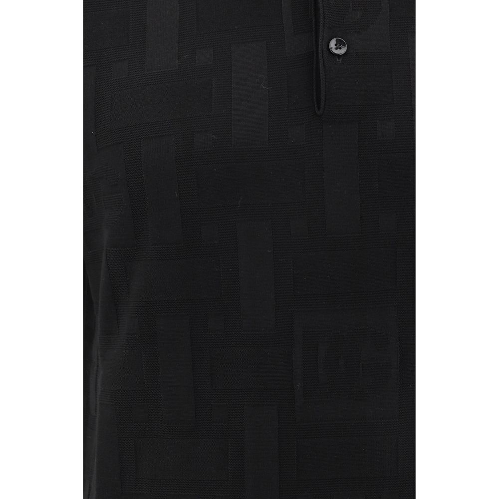 Dolce & Gabbana Silk Polo Shirt Dolce & Gabbana Black