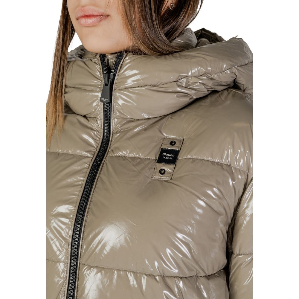 Blauer Beige Polyamide Jackets & Coat Blauer Slate Gray