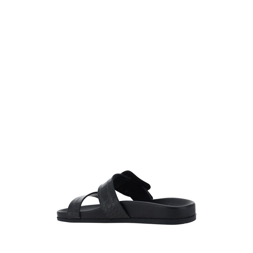 Manolo Blahnik Mayfu Sandals Manolo Blahnik Dark Slate Gray