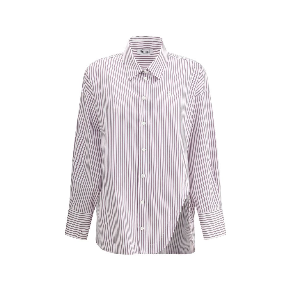The Attico Asymmetrical strip Shirt The Attico Light Gray