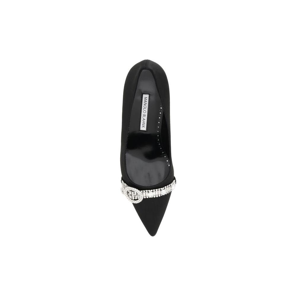 Manolo Blahnik Asapump Satin Pumps Manolo Blahnik Dark Slate Gray