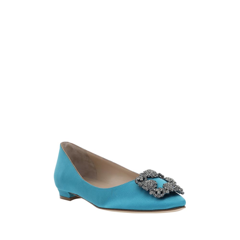 Manolo Blahnik Hangisi Ballerinas Manolo Blahnik Cadet Blue