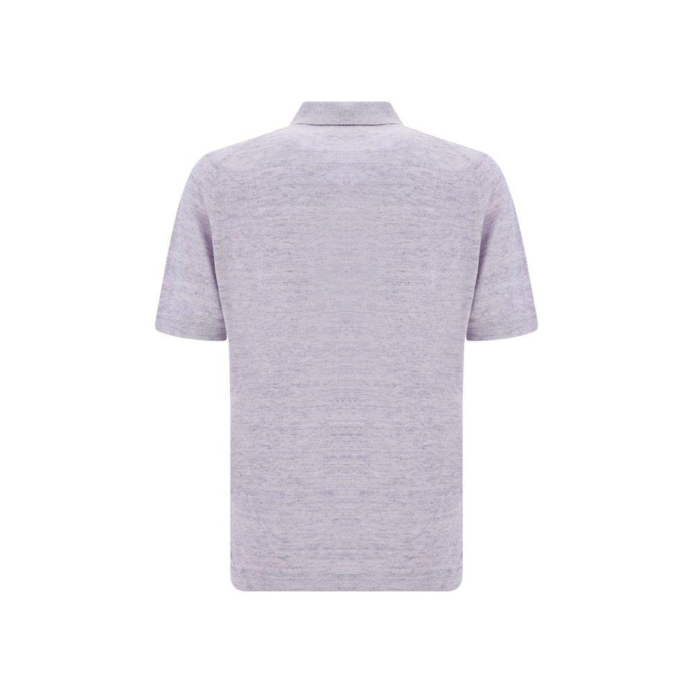 Brunello Cucinelli Linen Polo Shirt Brunello Cucinelli Gray