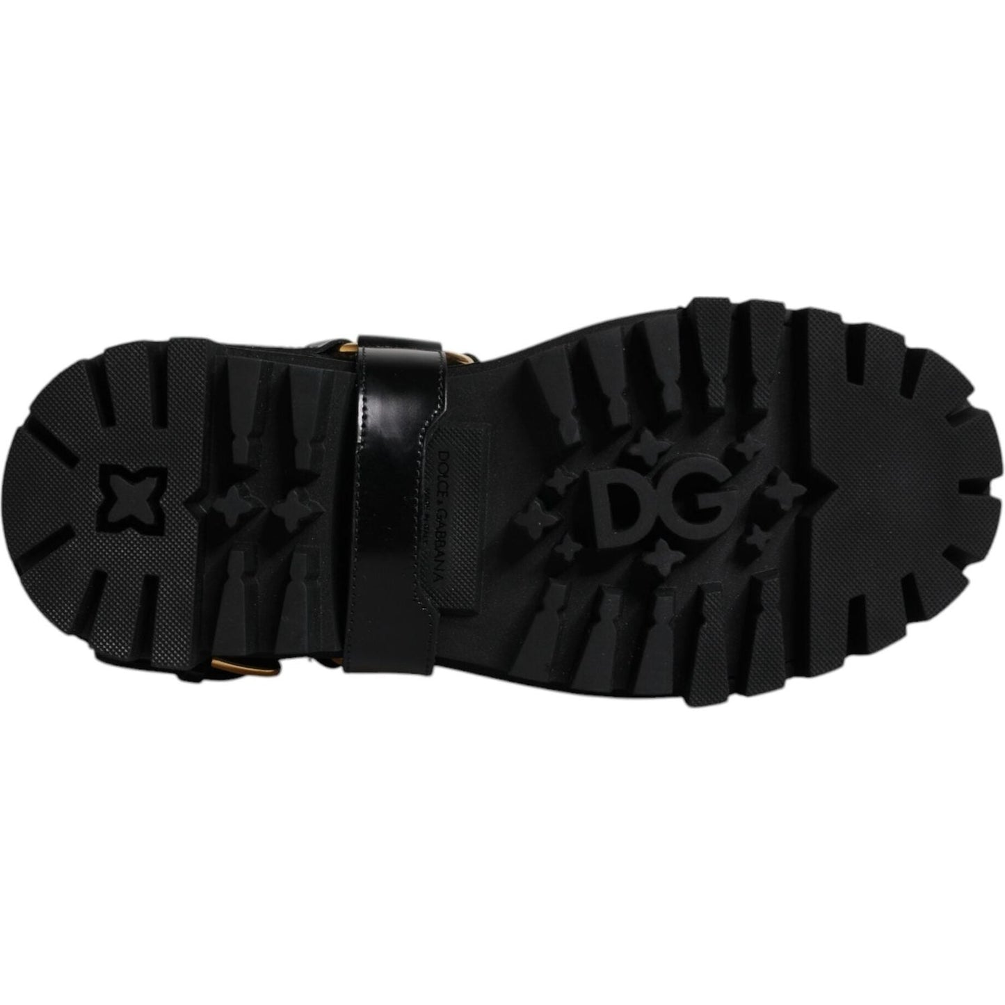 Dolce & Gabbana Black Leather Slip On Stretch Trekking Boots Shoes Dolce & Gabbana Black