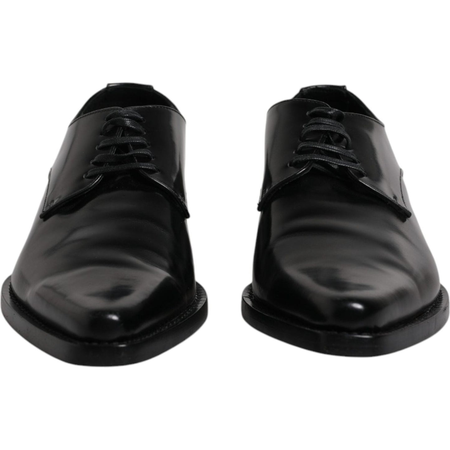 Dolce & Gabbana Black Patent Leather Derby Men Dress Shoes Dolce & Gabbana Black