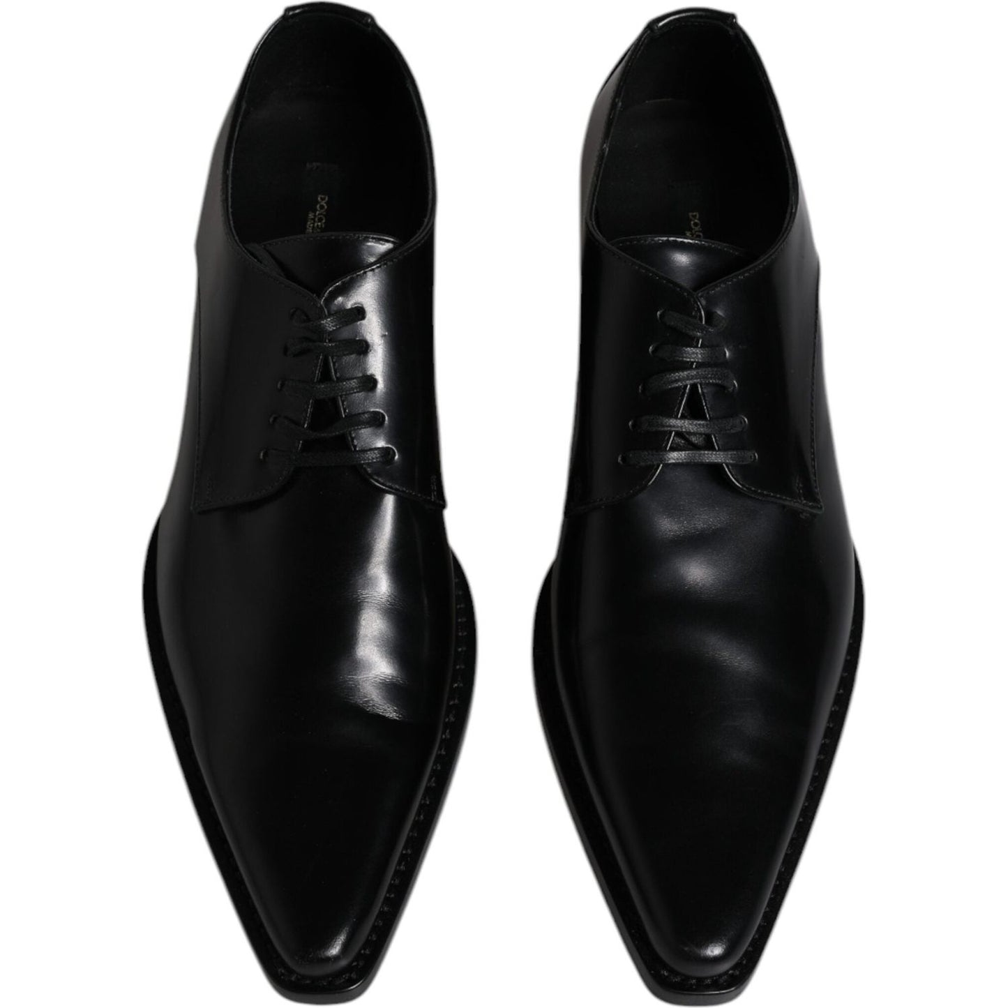 Dolce & Gabbana Black Patent Leather Derby Men Dress Shoes Dolce & Gabbana Black