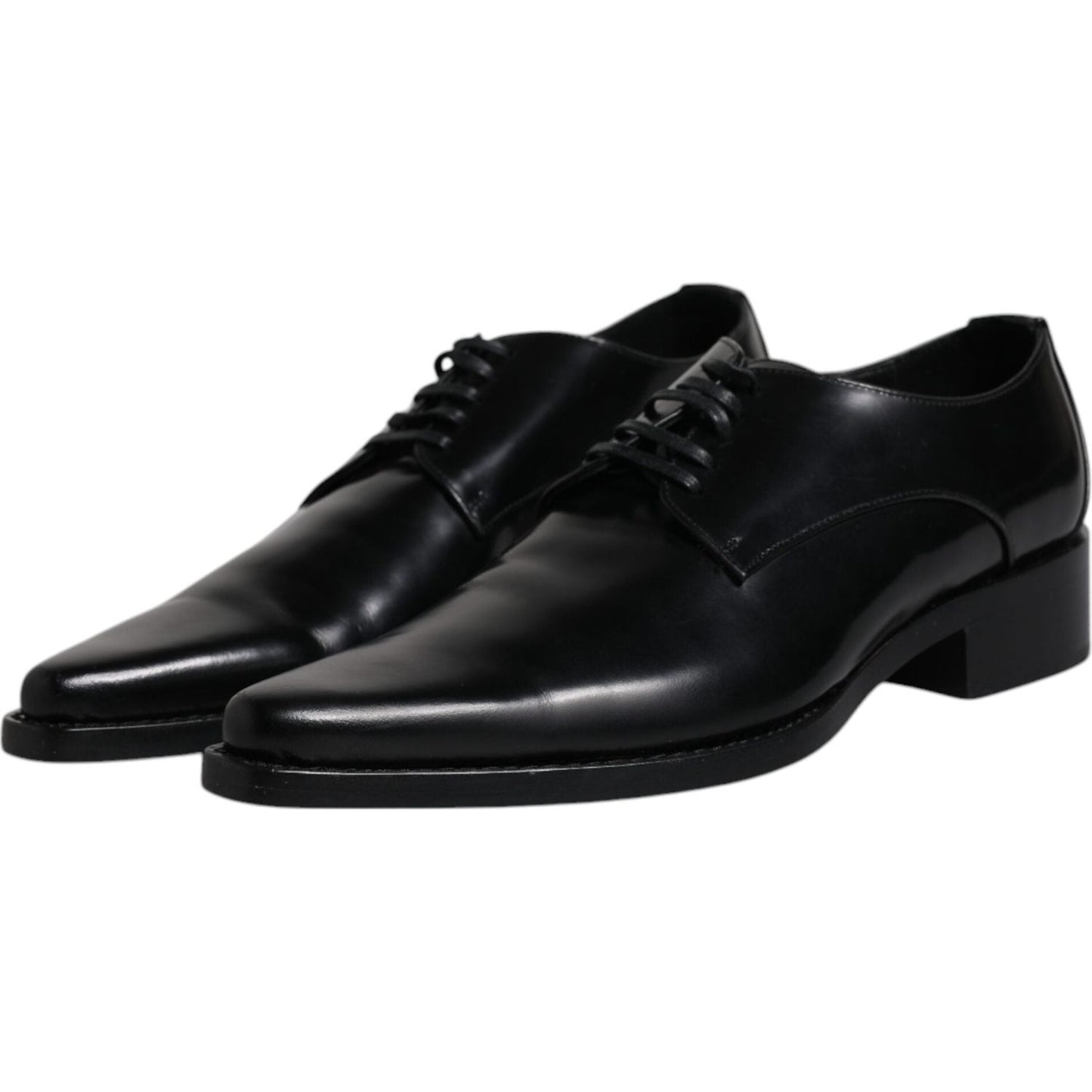 Dolce & Gabbana Black Patent Leather Derby Men Dress Shoes Dolce & Gabbana Black