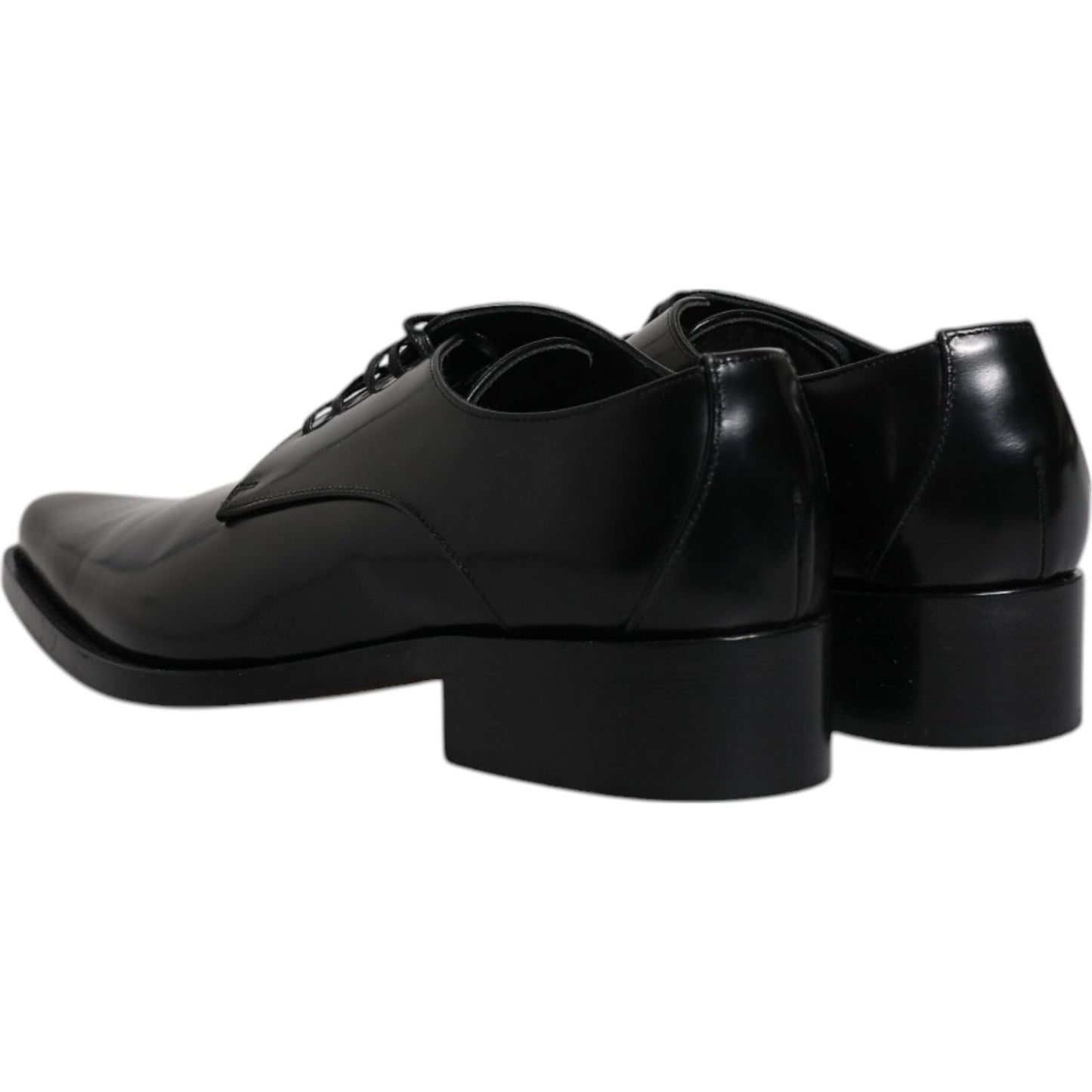 Dolce & Gabbana Black Patent Leather Derby Men Dress Shoes Dolce & Gabbana Black
